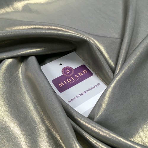 Plain Shimmer Gold Foil Crepe Fabric 150cm Wide M1139 Mtex - Picture 9 of 25