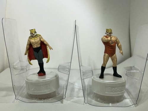 12 Figure Gasha Gashapon L'UOMO TIGRE TIGER MAN MASK BOTTLE CAP Bot-Biz Runa' jp - Foto 11 di 12