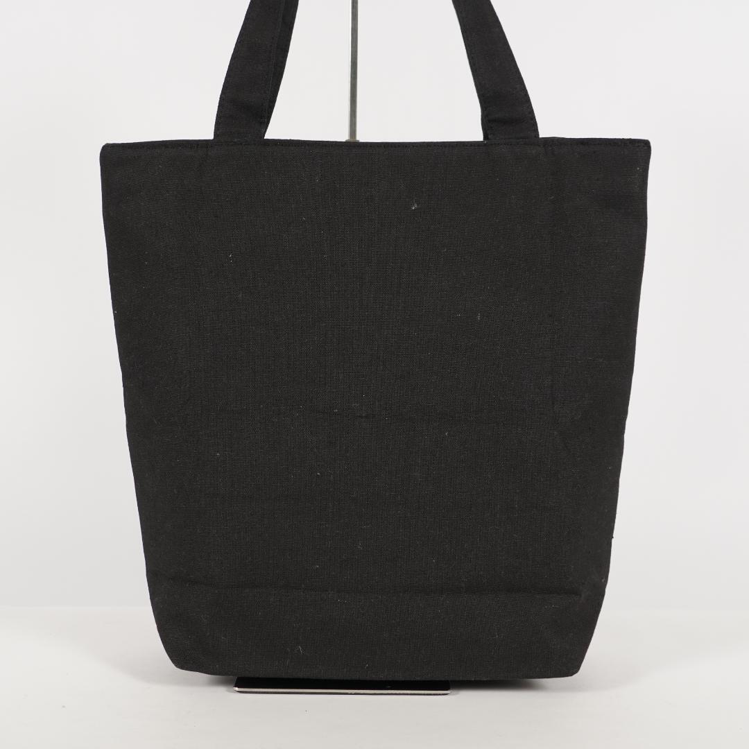 Borsa tote YSL nera Yves Saint Laurent con nastro logo tela 25298648016