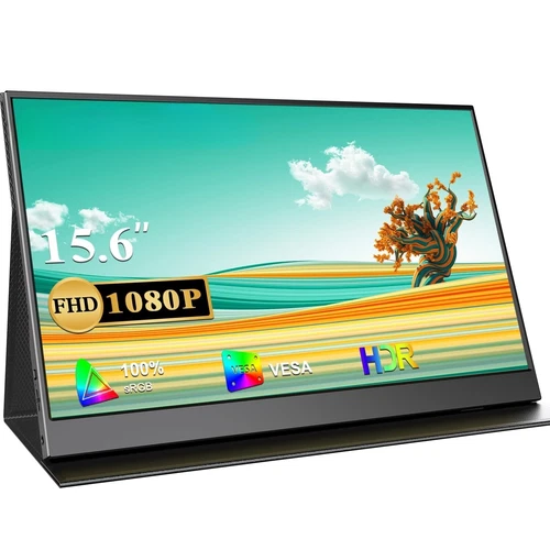 15,6-Zoll tragbarer Monitor mit 2*USB-C HDMI | 1080P | VESA kompatibel DE