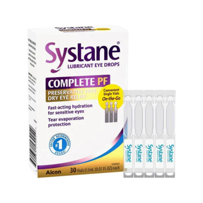 Systane Complete PF Single Vials (30 Vials)  Eye Drops ~ Exp 06/2026+