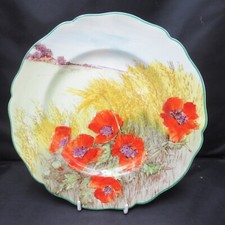 Royal Doulton Poppies in Cornfield plate D5097 ,c1932, unusually good condition