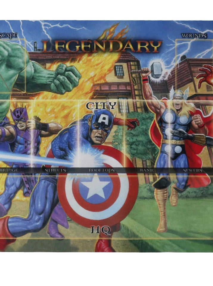 Upper Deck легендарный Marvel игровой коврик игровой коврик Локи против Мстителей новый - Изображение 2 из 3