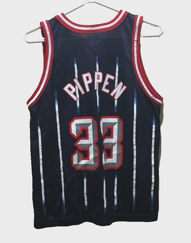 Scottie Pippen 33 Houston Rockets NBA Vintage 90s Champion Youth Jersey Size L 14-16