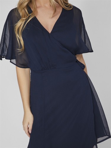 Mujeres Elegante Vestido Envoltura con Cinturón Corto Vestir VILARILO - Imagen 23 de 26