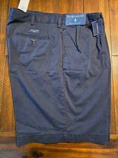 Polo Ralph Lauren Shorts 42 Navy Blue Pleated Chino Tyler Short Buy More  Save