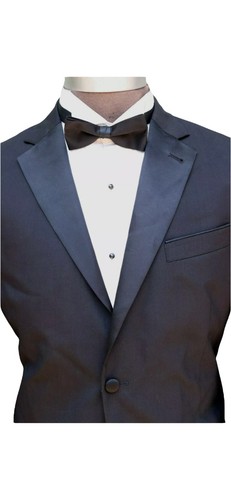 NWT Nordstrom Men’s Shop Black Tuxedo Jacket Two Button Notch Lapel Wool SZ 42R - Picture 3 of 9