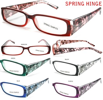 GEORGIO CAPONI TWO DIMENTIONAL DESIGN READER WITH SPRING HINGE (2DDR)