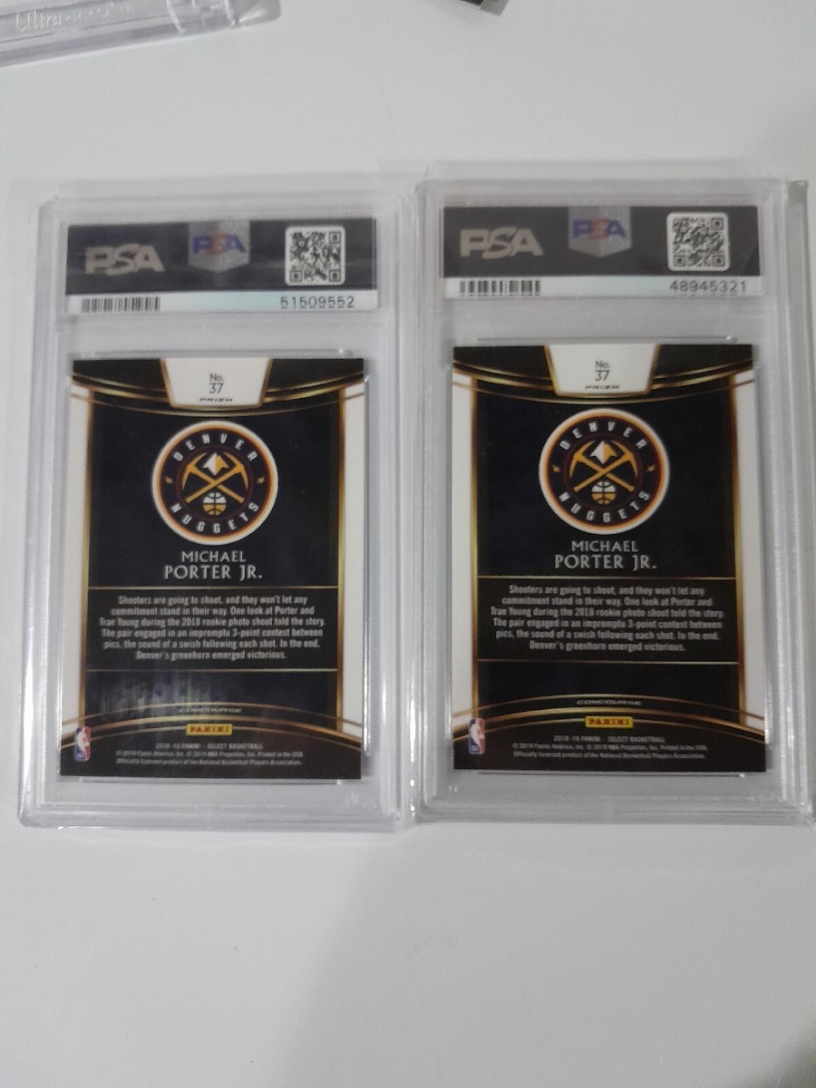 2018 Panini Select Michael Porter Jr Silver Prizm Rookie PSA 9 (2