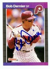 Bob Dernier autographed Baseball Card (Philadelphia Phillies) 1989 Donruss #430