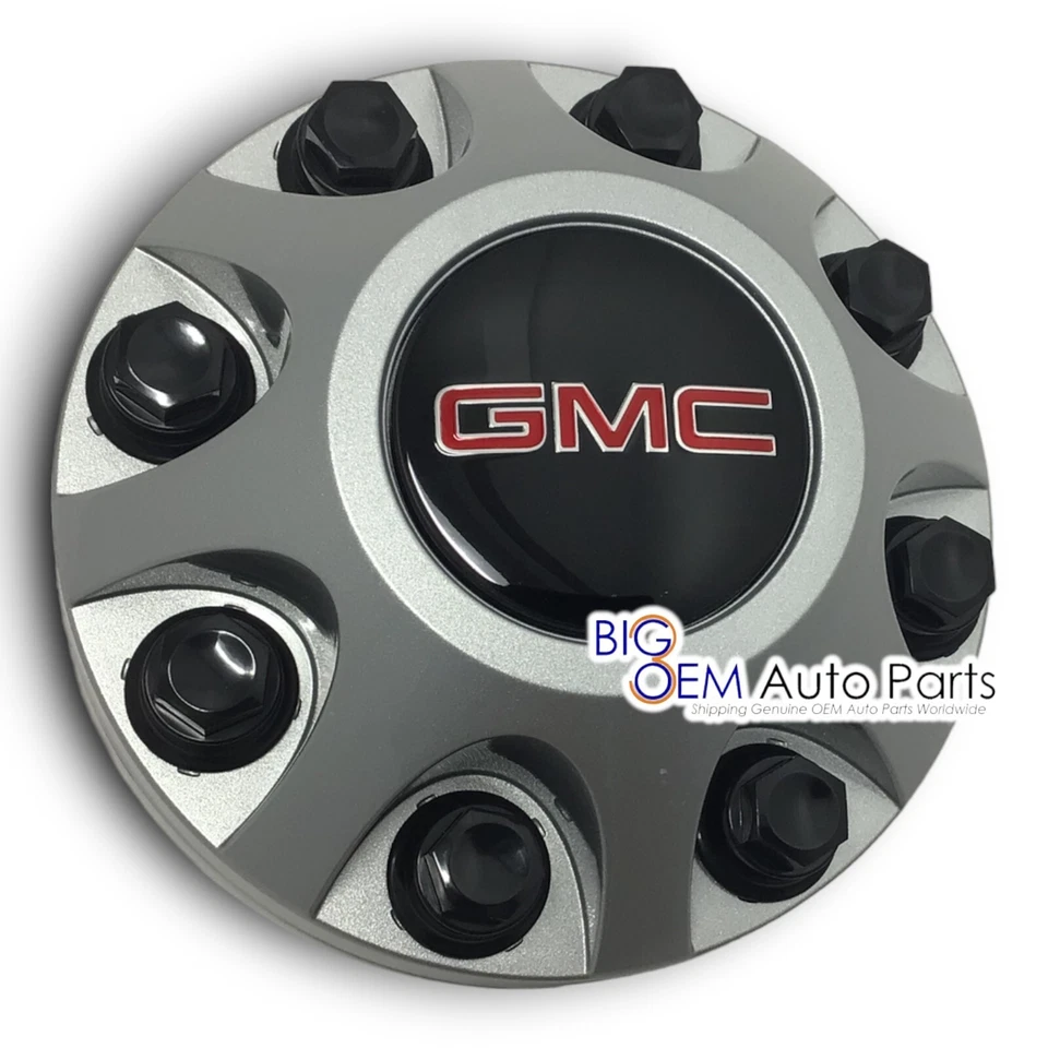 GMC Sierra 2500 3500 2011-2025 17" 8 tacos aluminio tapacubos plateado 22781440 Foto 2 de 4