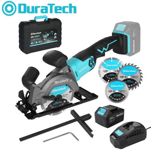 DURATECH 3600RPM 20V Cordless Mini Circular Saw 4-1/2" Compact Circular Saw Set - Picture 2 of 11