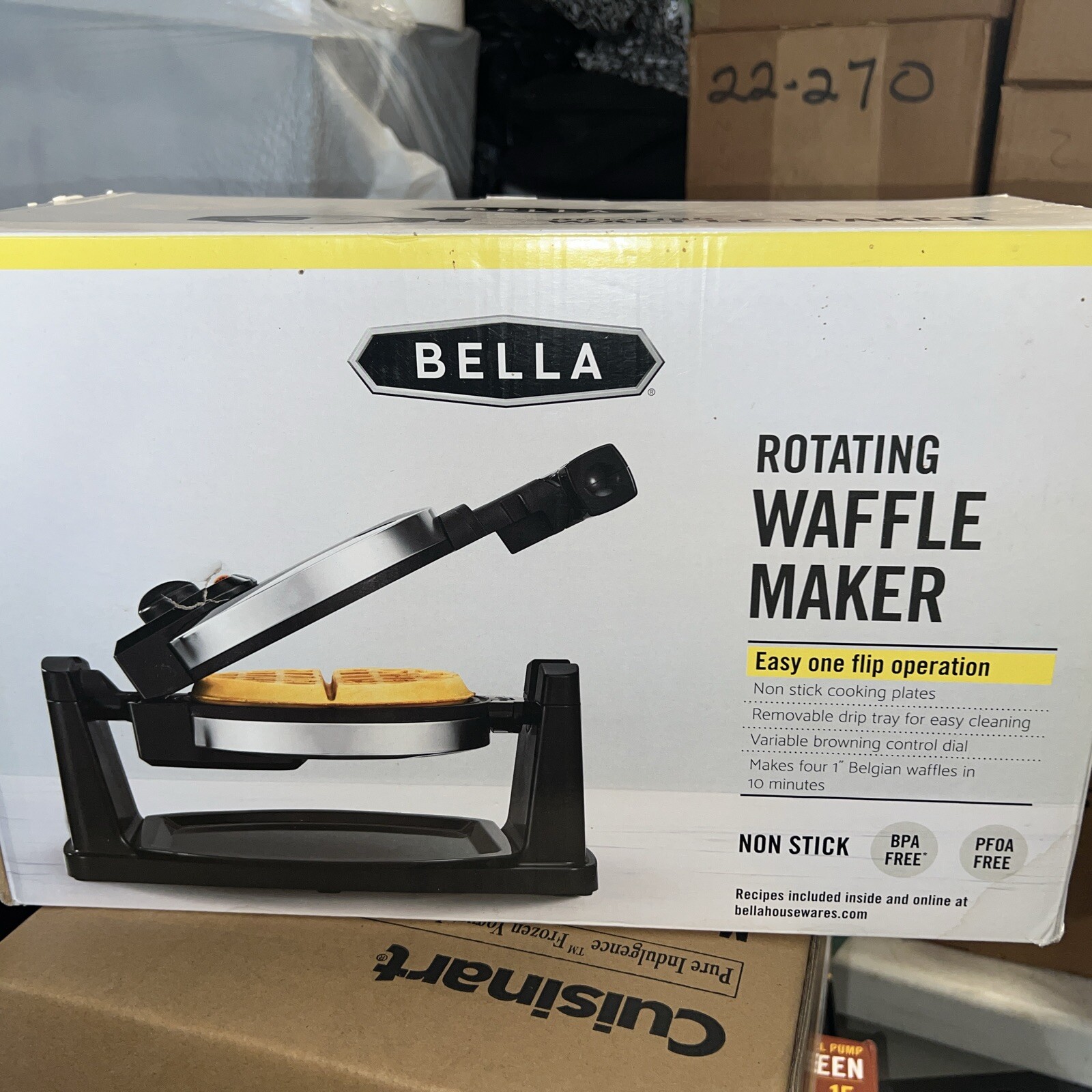 Rotating Belgian Waffle Maker GH-805A Brand New In Box-image