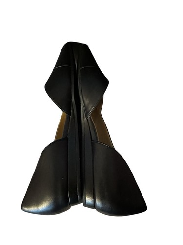 Naturalizer Kristin schwarze Damen-Leder-Flats Herzausschnitt V-Form Oberteil 9M - Bild 10 von 12