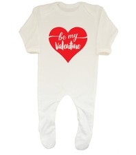 Be My Valentine Cute Boys Girls Baby Grow Sleepsuit