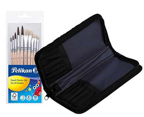 Pelikan 700405 - Set di 5 pennelli per capelli e 5 setole (pennello per (M6V)