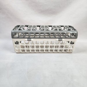 OXO Dishwasher Baby Bottle Straws Nipples Washing Rack White Gray