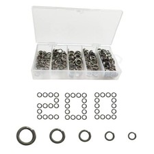 200x Stainless Steel Fishing Lures Split Rings 5 Size For Fish Snap Connector