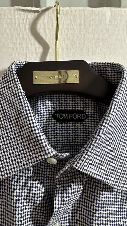 Camisa de vestir Tom Ford pata de gallo 41 EE. UU. 16 Foto 2 de 4