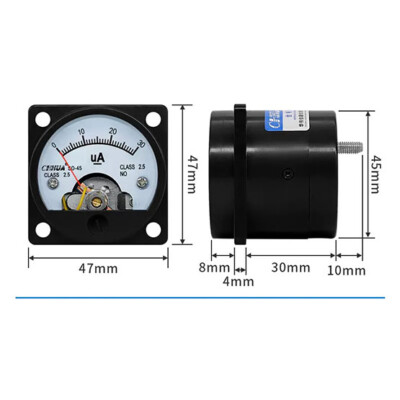 1 Pc. New SO-45 Microampere Meter AMP Current Meter Directly Connect DC 0-30uA