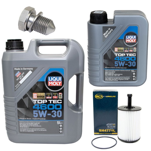 MotoröL Set 4600 5W-30 Liqui Moly + ÖLfilter SH 4771 L FüR Seat Alhambra-image