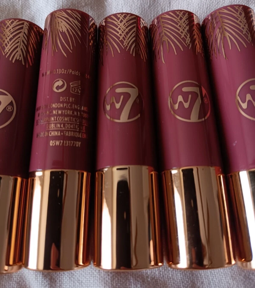 W7 Romantic Mauve Lip Gloss Lot Perfect Pout Gold Luxury .13 oz/4 g Cruelty Free - Image 3 of 3