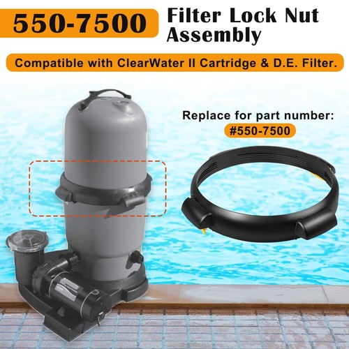 550-7500 Filter Kontermutter Baugruppe für Clearwater II Kartusche & D.E. Filter - Bild 3 von 3
