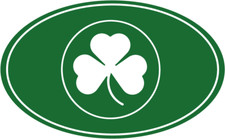 Shamrock Green Oval Car Bumper Sticker Decal