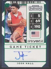 2020 CONTENDERS DRAFT PICKS JOSH HALL SP AUTO GREEN ROOKIE CARD GAME TICKET