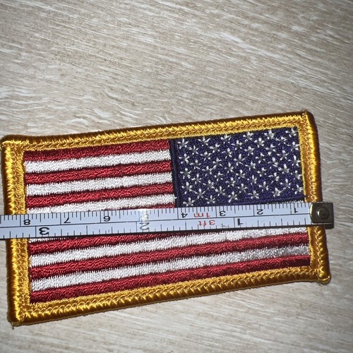 PACK DE 4 parches de bandera americana con reverso militar de Estados Unidos bordados coser - Imagen 3 de 4