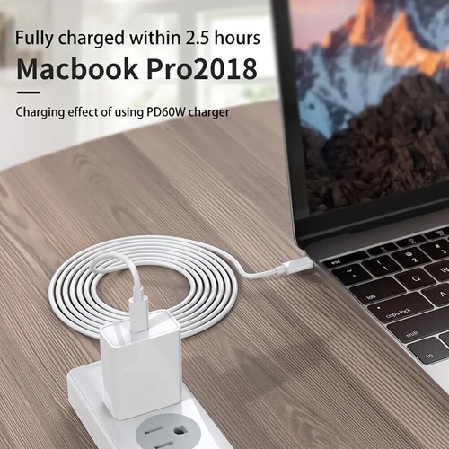 Câble Chargeur Rapide USB-C vers USB-C 3A 60W pour Samsung Macbook Type-C Cordon CANADA - Photo 9 sur 16