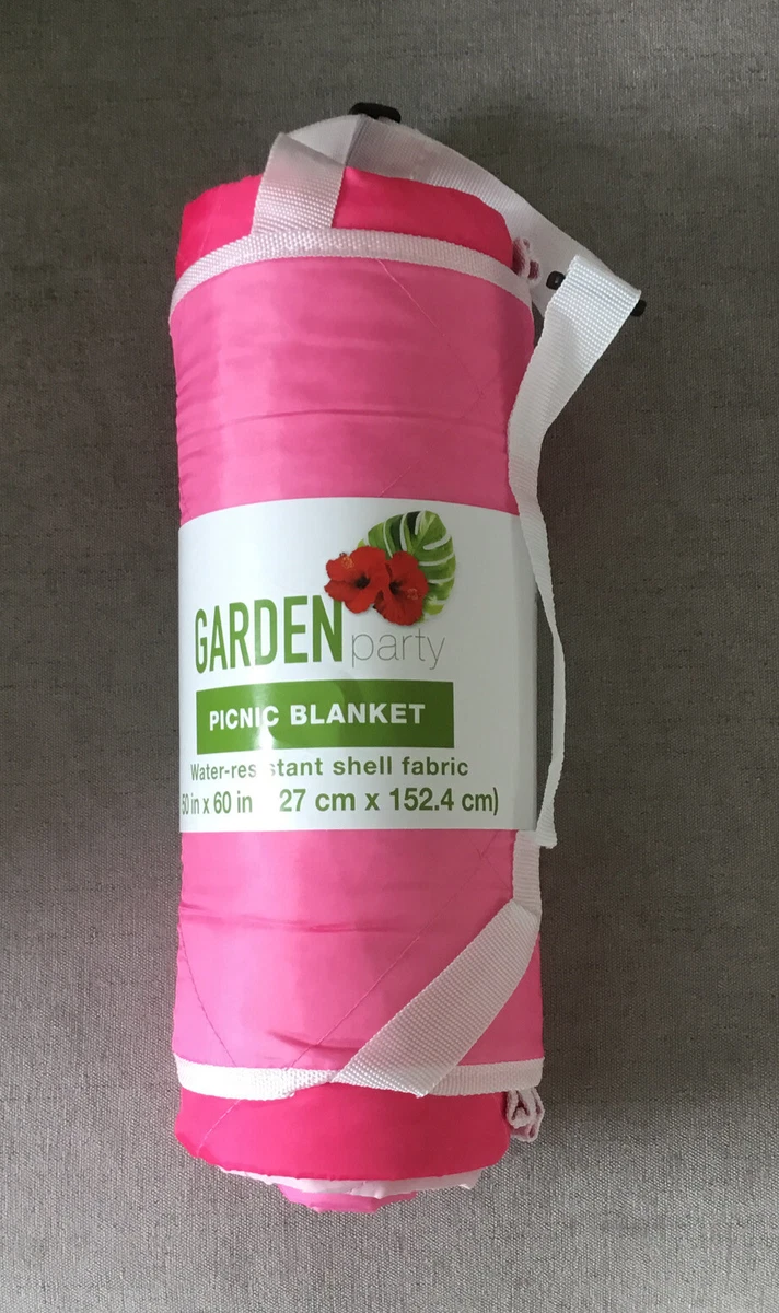 Garden Party Picnic Blanket Water Resistant Shell Fabric Picnic Blanket 50 x 60
