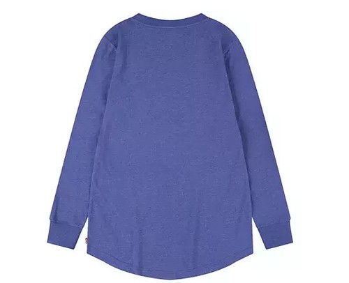 Levi's $40 Fierce Bear Graphic Long Sleeve Blue T-Shirt & Striped Beanie Set NWT - Picture 5 of 7