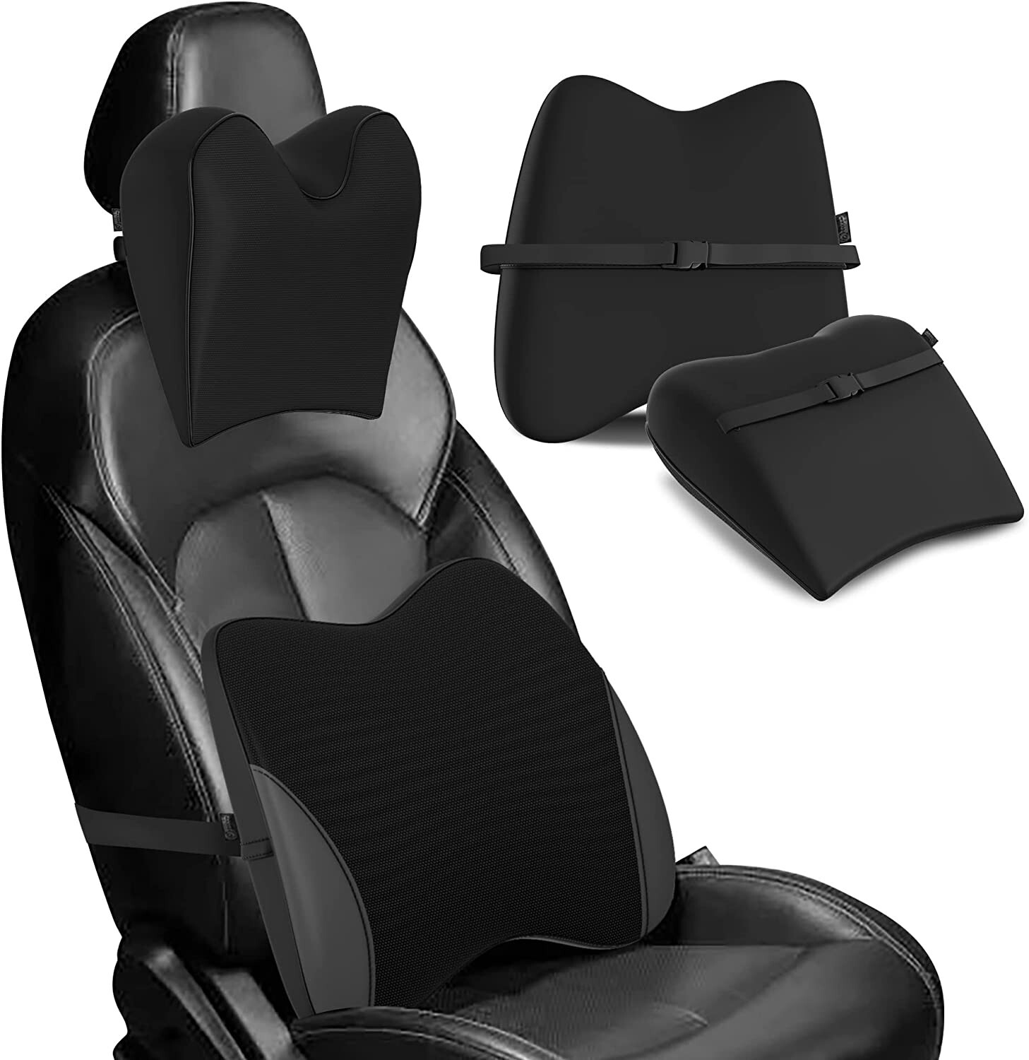 Car Neck & Back Pillow Set Neck & Lumbar Support Pillow for Chair