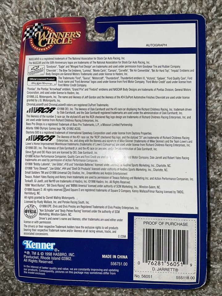 Ford Quality Care Service Winners Circle NASCAR 1/64 Diecast Dale Jarrett 1956 Foto 2 de 2