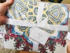Pottery Barn Adina Quilted King Shams Set 2 Boho White Red Yellow Pair Sham New