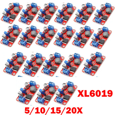 5/10/15/20x XL6019 Adjustable DC-DC Step Up Power Module Boost Volt Converter