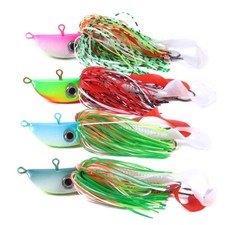 4PCS/Set 20G-150G Big Lead Jig Head Fishing Lures Spinnerbait with Skirt Bass