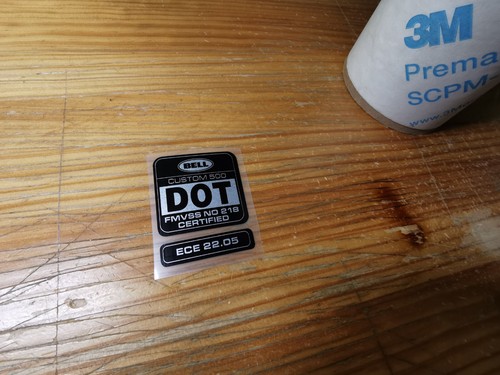 Bell Custom 500 DOT helmet restoration decal X1 vinyl adesivi autocollants ステッ - Foto 2 di 4
