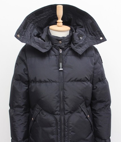 Women's PARAJUMPERS Long Bear Down Puffer Jacket Coat Hooded Navy fits M/L - Picture 3 of 17