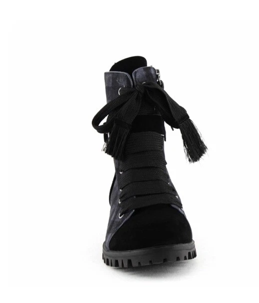 Espléndidas botas de combate Celine de cuero a cuadros con cordones talla 8,5 Foto 4 de 4