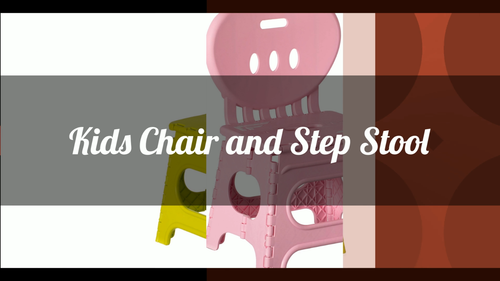 Plastic Foldable Step Stool & Back Support, Kids Stepping Stool & Bathroom Stool - Video 1 of 1