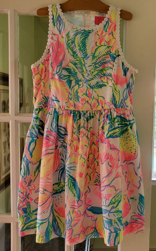 Lilly Pulitzer Girls' Mini Tori Dress Fiesta Bamba Size 12 (24239B)
