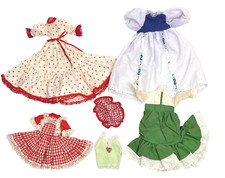 Vintage Doll Clothes Lot Dress Hat