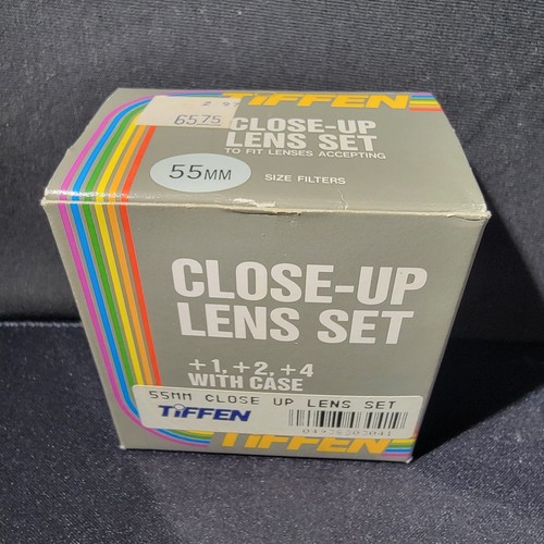 Tiffen 55mm Close-Up Camera Filter Lens Set of 3 with Case (+1, +2, +4) - Picture 1 of 4