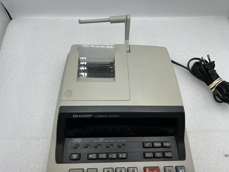 Calculadora de impresión electrónica Sharp Compet QS-2760H probada de 12 dígitos ¡VER DESCRIPCIÓN! Foto 2 de 4