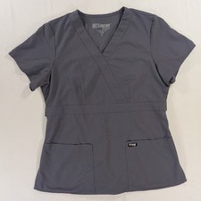 Grey s Anatomy By Barco Gray Women's Scrub Size Medium Adjustable Back