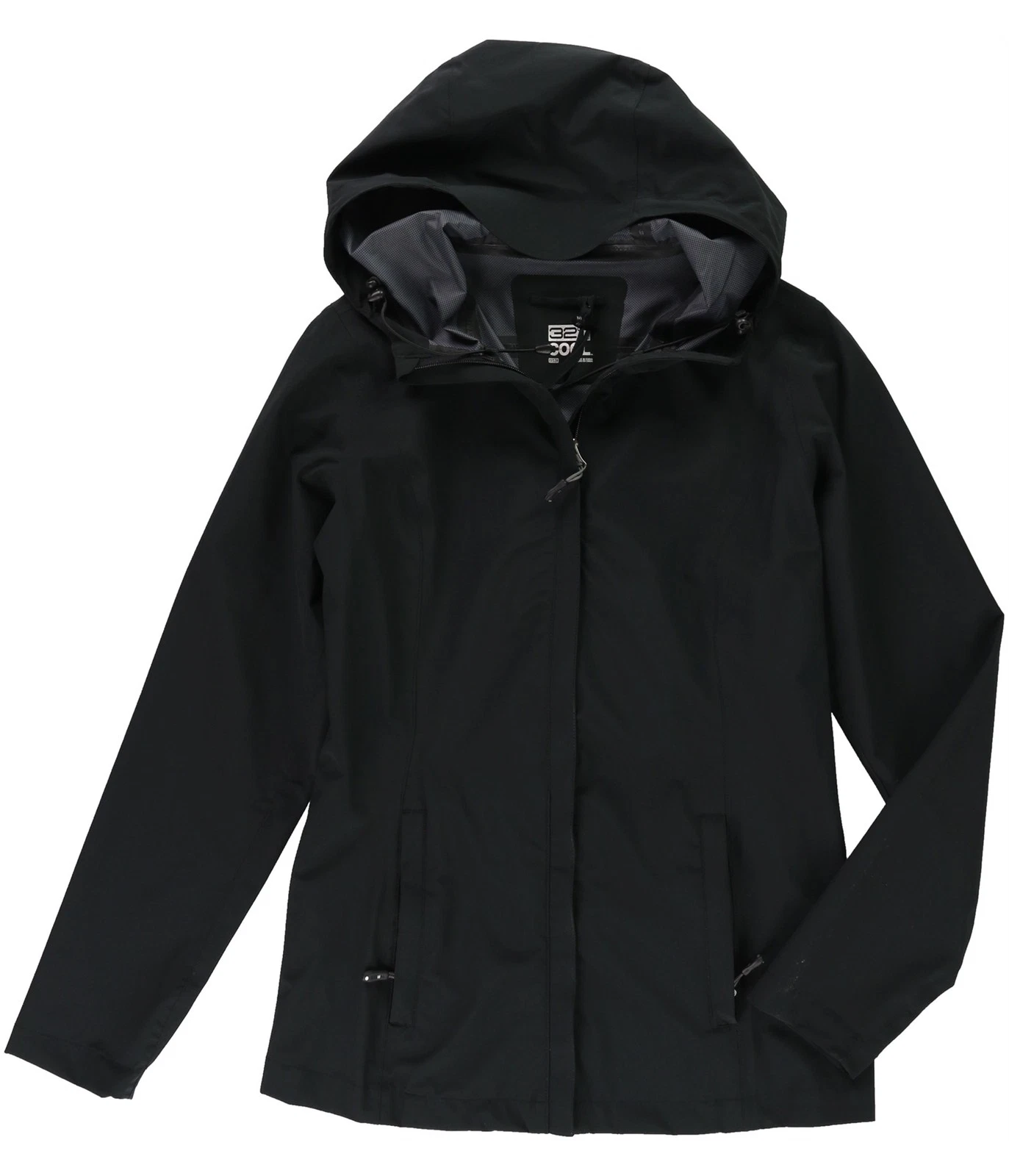 Weatherproof Mens Lightweight Stretch Windbreaker Jacket, Black, X-Small