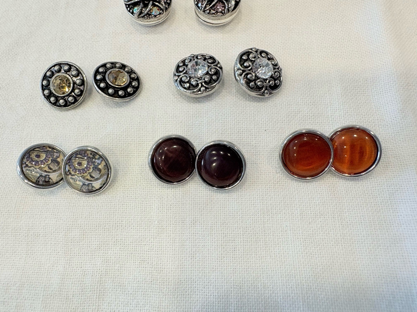 Snap Charms Interchangeable Earrings 1.25” Dangle… - image 4