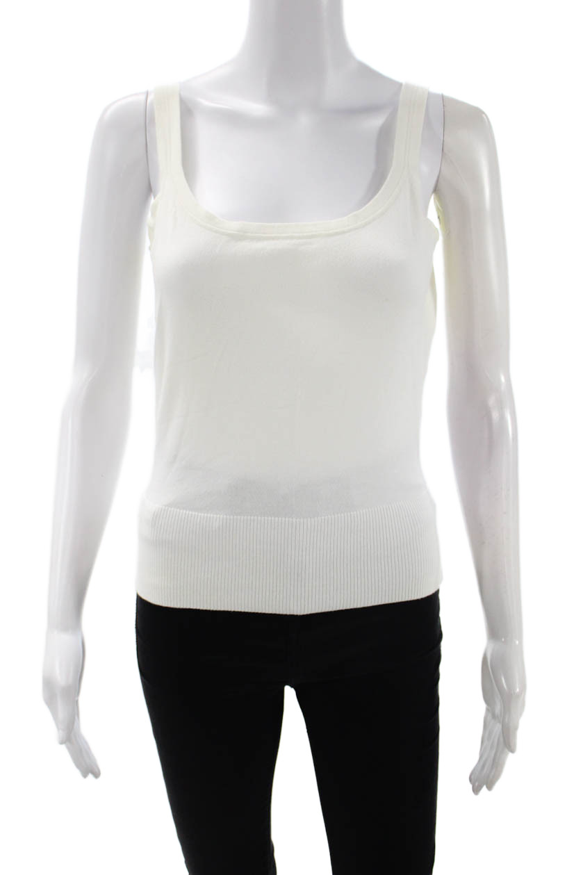 Belford Women Basic Camisole White Square Neck Sleeveless Size SFree Shipping in US $100+ Orders | $6.95 Orders Below